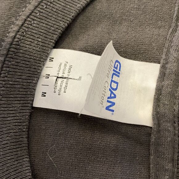 Men’s T-shirt Medium Owl With Dream Catcher Dark Grey Brown Casual - Picture 4 of 4